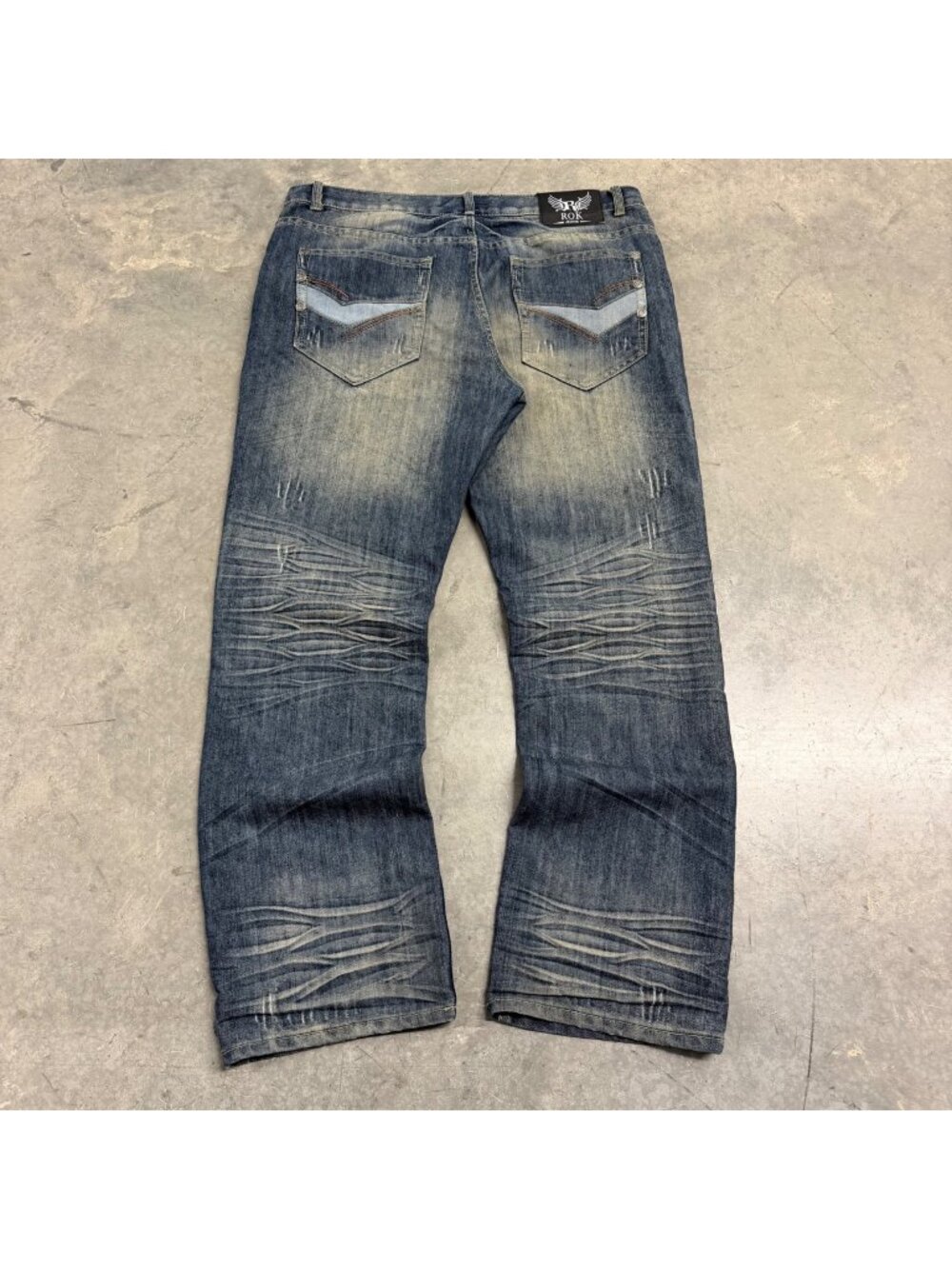 Rok Jeans 2000s Whiskered Relaxed Denim Jeans
